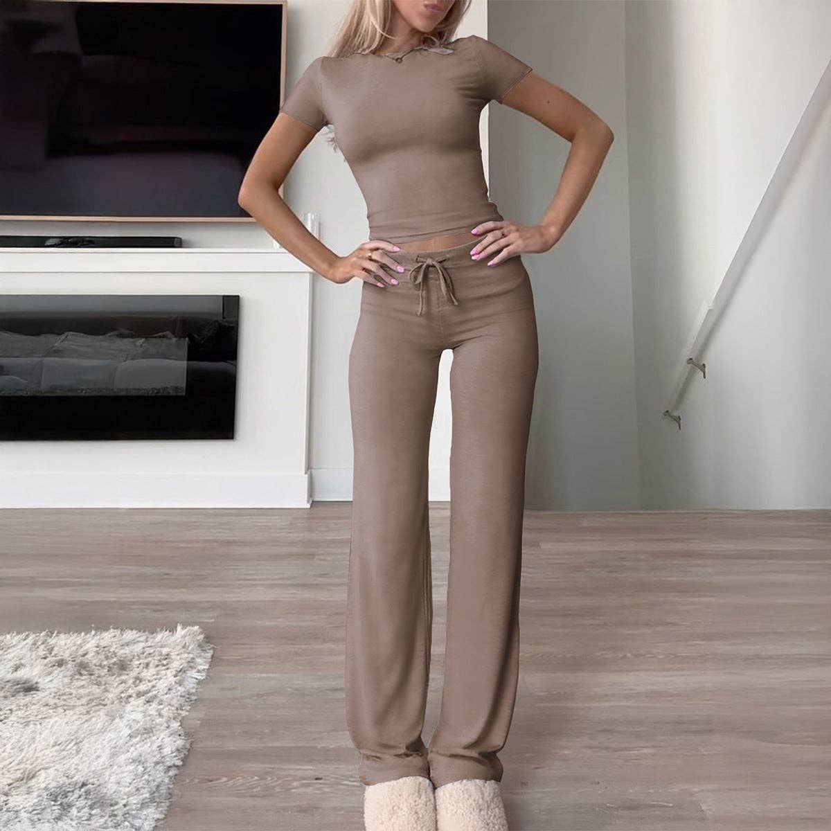 alberalkirk - Wholesale Lounge Set - Women's - Crew Knit Pant Set Mid Weight Options N5Z71411