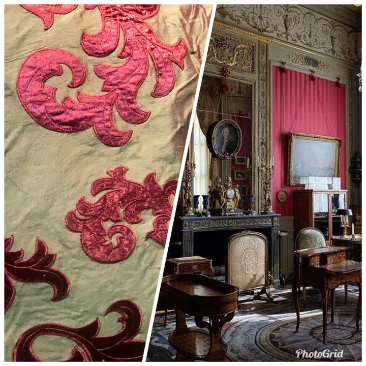 Barones Olivia 100% zijde gesneden fluwelen Dupioni geborduurde fab voor wholesale door Fancy Styles Fabric