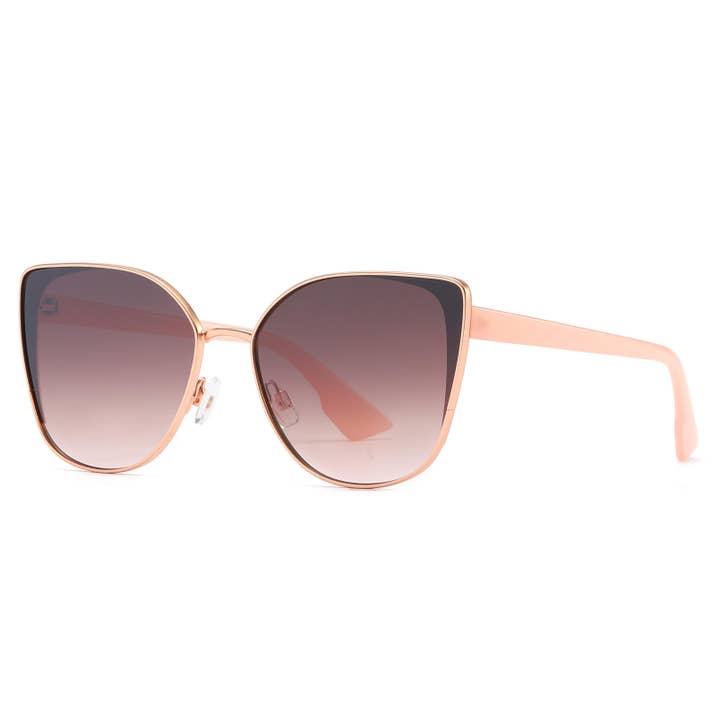 Dynasol Eyewear - Vendita all'ingrosso Occhiali da sole - Donna - Occhiali da sole Cat Eye in metallo alla moda4