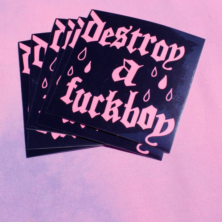 Peach Beast - Wholesale Sticker - Destroy A F*ckboy Vinyl Sticker