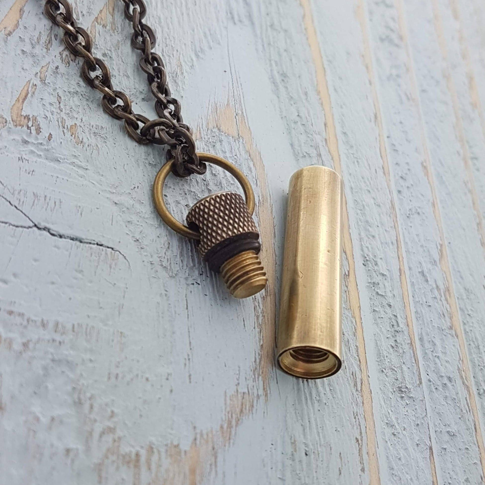 Just Vial - Wholesale Pendant/Charm Necklace - Poison Vial Pendant Necklace - Antique Brass2