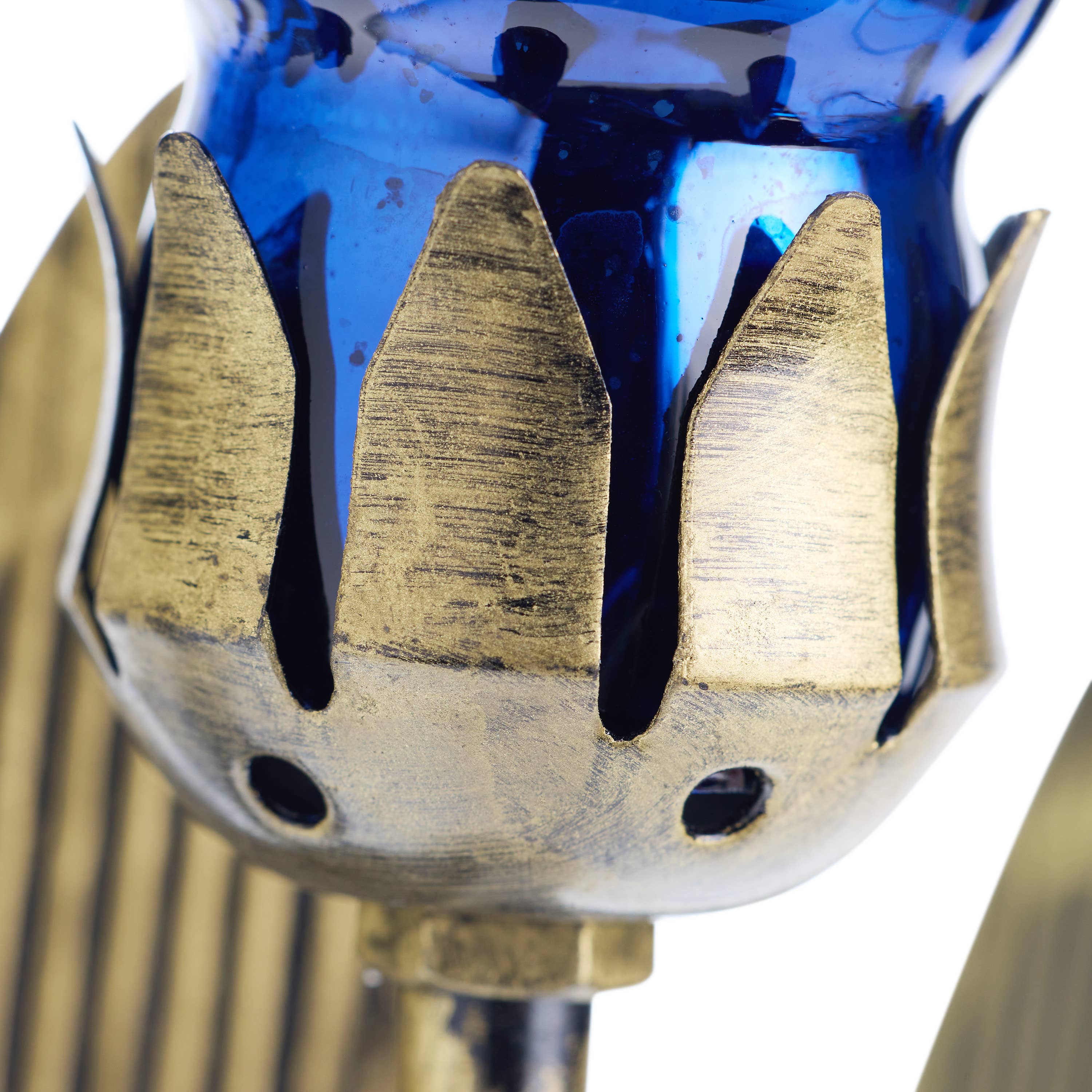 River of Goods - Wholesale Accent/Desk Lamp - 21"H Blue Mercury Glass 3 Lily Uplight Table Lamp10