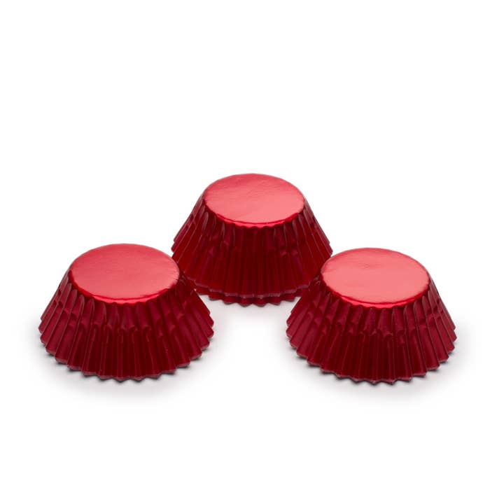 Fox Run Brands - Wholesale Cupcake/Muffin Liner - Fox Run Mini Red Foil Cupcake Liners, 48 Count, 1.75"