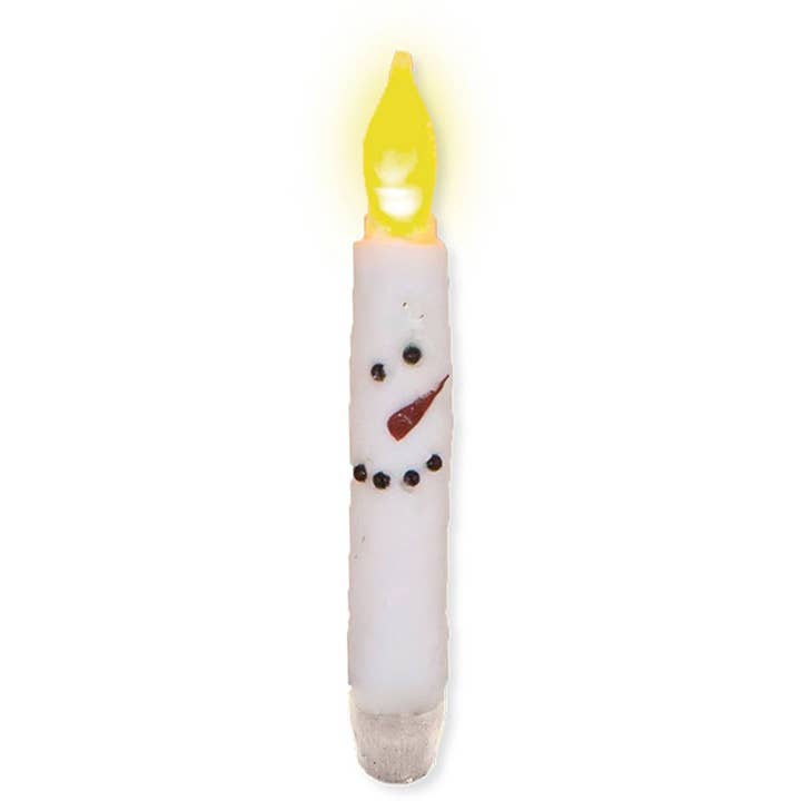 WT Collection - Wholesale Tapered candle/candlestick - White Snowman LED Taper
