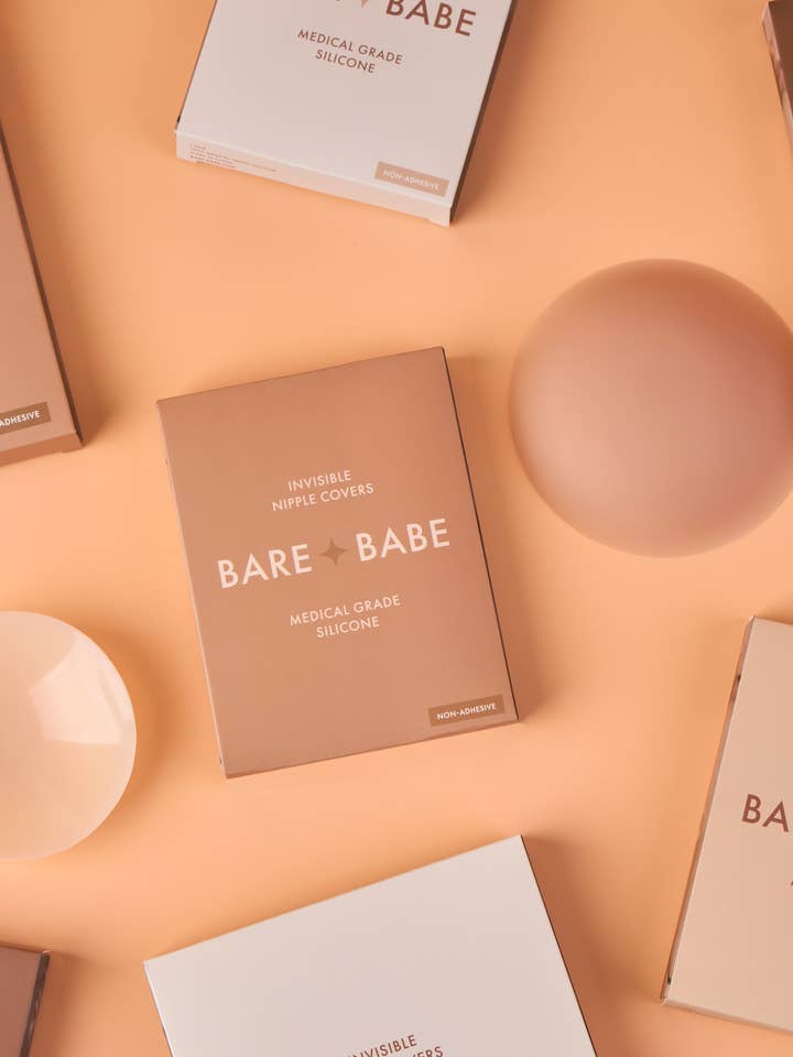 Bare Babe - Wholesale Nipple Pasties - Women's - Non-Adhesive "Grippy, Not Sticky" Nipple Covers2