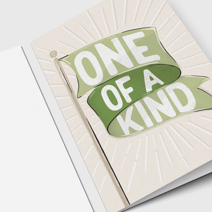 Green Flag Greeting Card - One Of A Kind for wholesale by MAIN STREET GREETINGS LLC