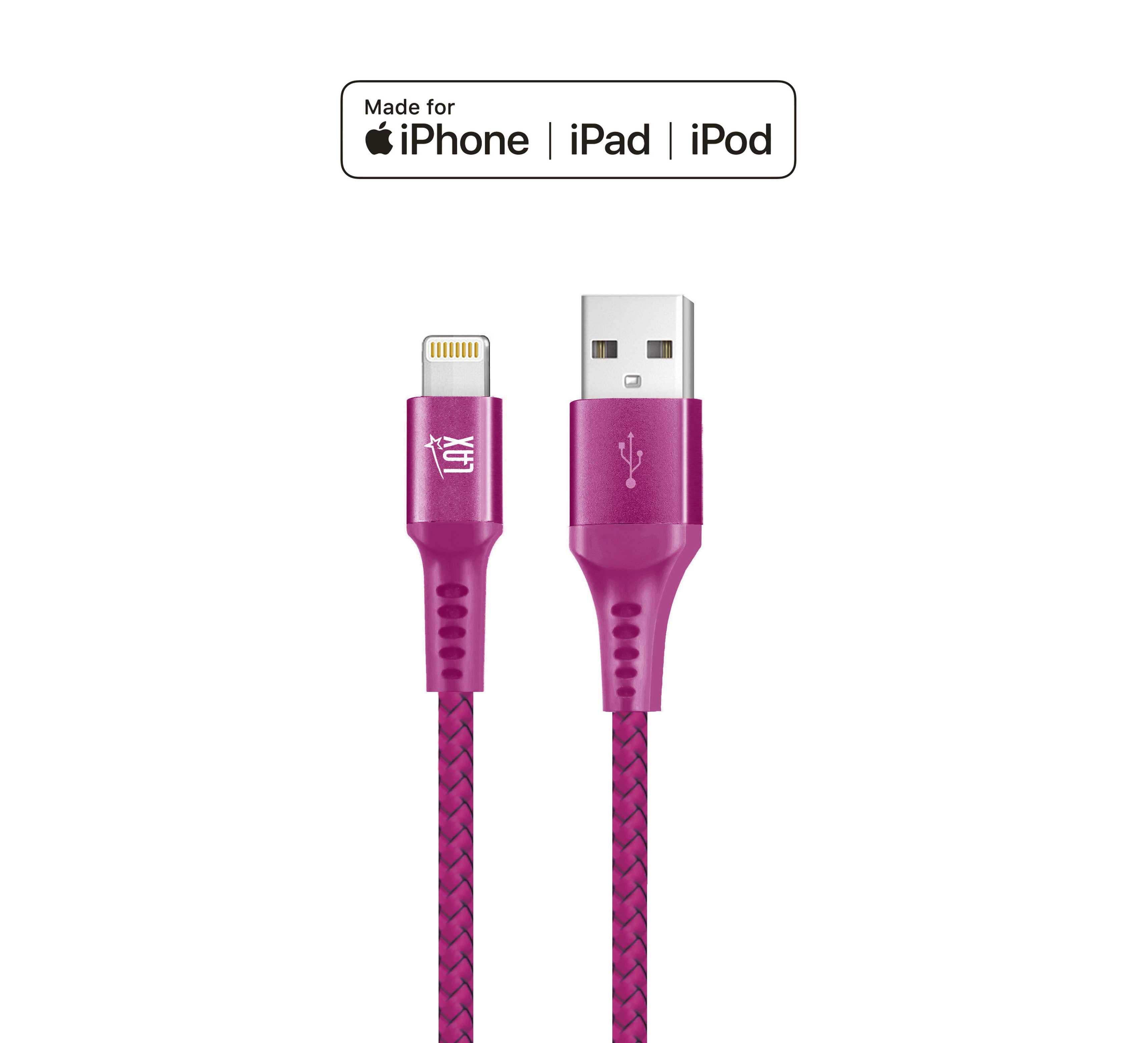 LAX Gadgets - Wholesale Charging Cable - High Speed Certified iP/ipad charging Cables - Retail Pack16