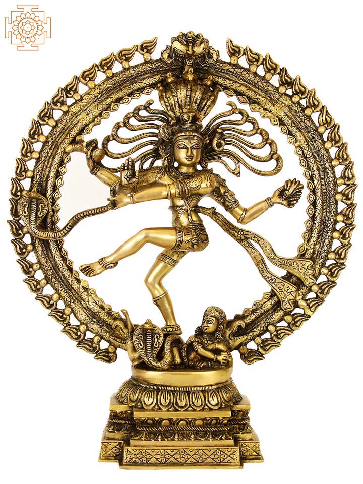 22" Nataraja Idol - Dansernes konge | Håndlavet messingstatue for engroshandel hos Exotic India Art