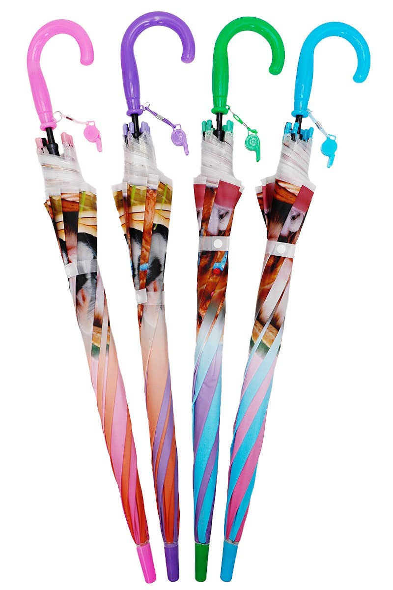 COME MOSTRATO Ombrello Traslucido in Eva con Stampa di Gattini e Cuccioli per Bambini in vendita all'ingrosso su Faire1