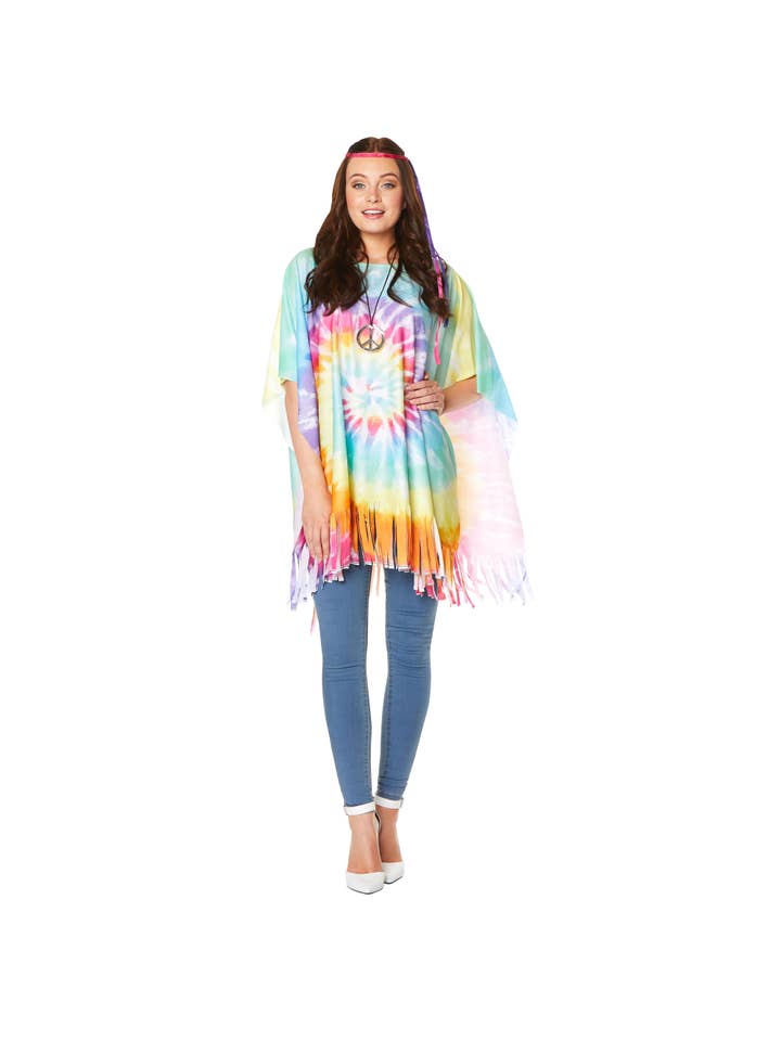 Partychimp – wholesale Dräkt – Dam – 70-TALS Hippie Poncho - Maskeraddräkt