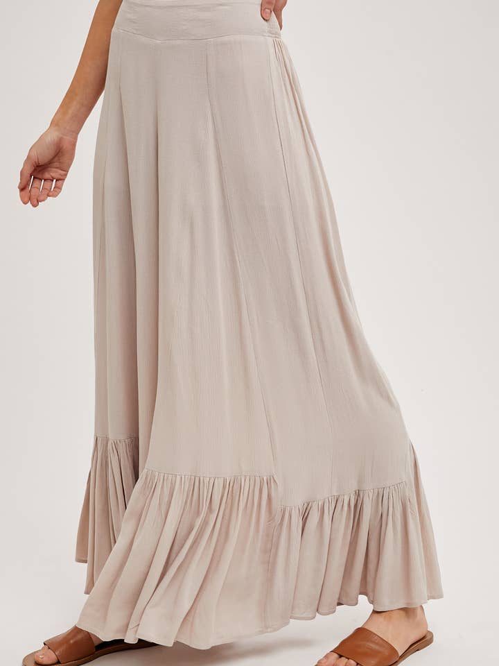 Bluivy – wholesale Pants – Women's – SHEER RUFFLED WIDE PANTS WITH NO LINING