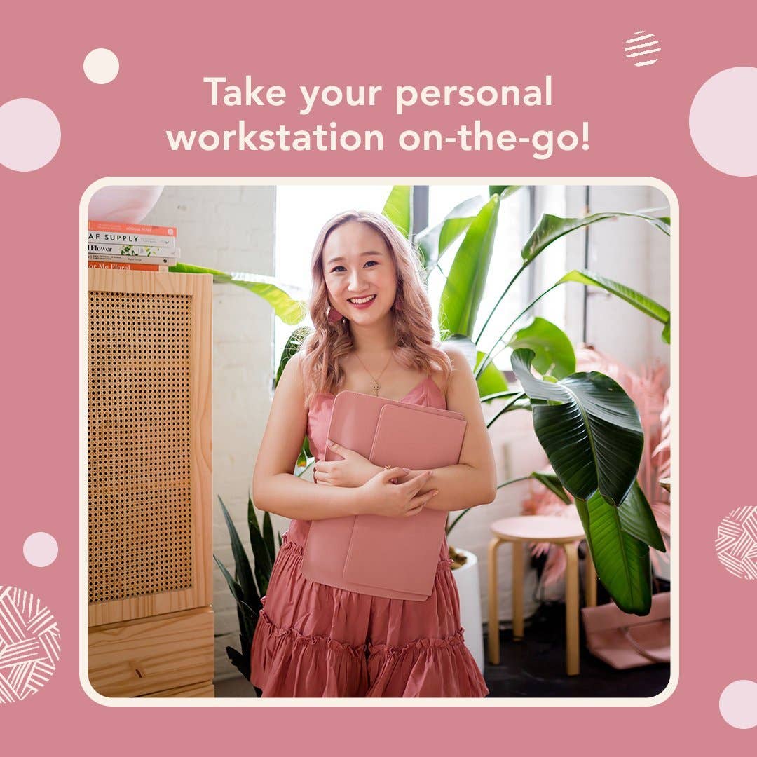 Multitasky - Wholesale Laptop/Tablet Case - Women's - Transformable Vegan Leather Laptop Bag Set (Laptop Stand)6