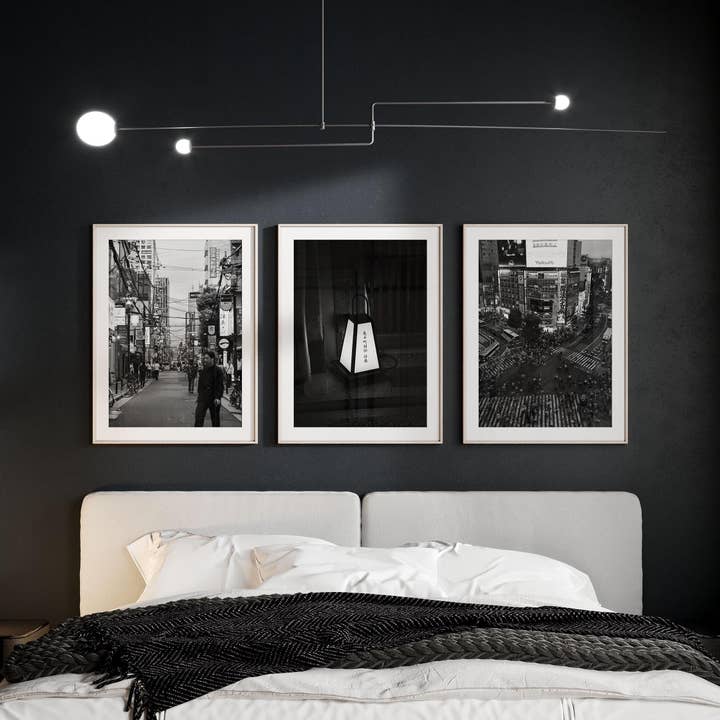 Japanese Cities Black and White - Set of 3 for wholesale by Annie Ambience