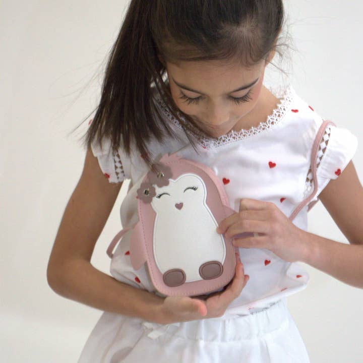 Yuko B - Vendita all'ingrosso Borsa a tracolla - Bambini - Borsa a tracolla Litchi - L'adorabile Baby Pinguino Rosa14