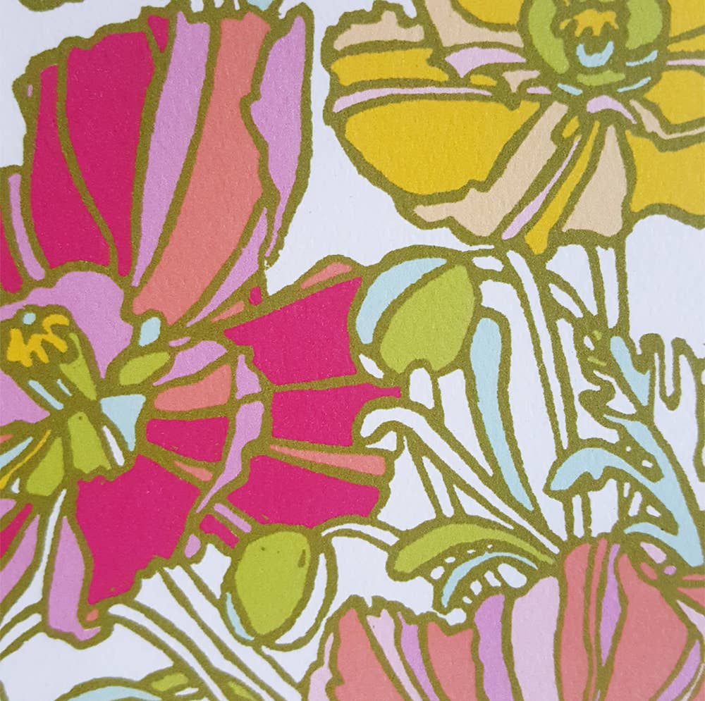 Little Green - Wholesale Stationery/Notecard Set - Icelandic Poppy Botanical Blank Notecard Set of 84