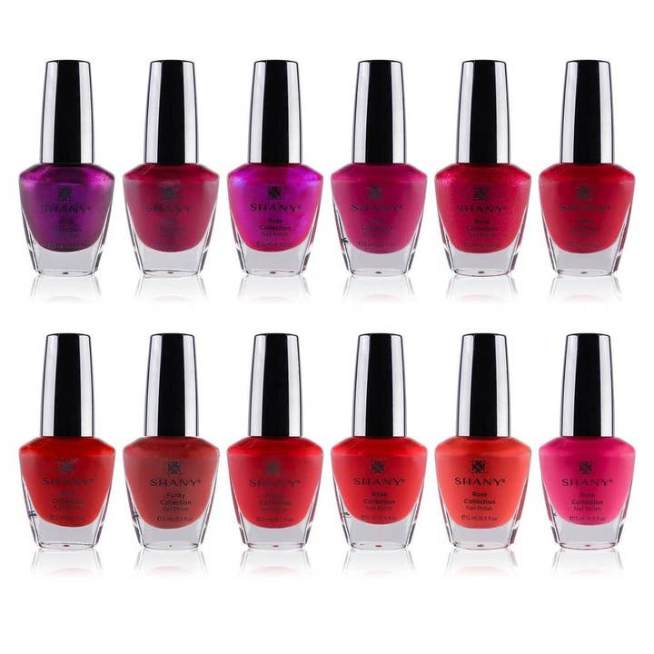 SHANY Cosmetics - Wholesale Nail Polish Set - Nail Polish Set with 12 Semi Glossy and Shimmery Finishes