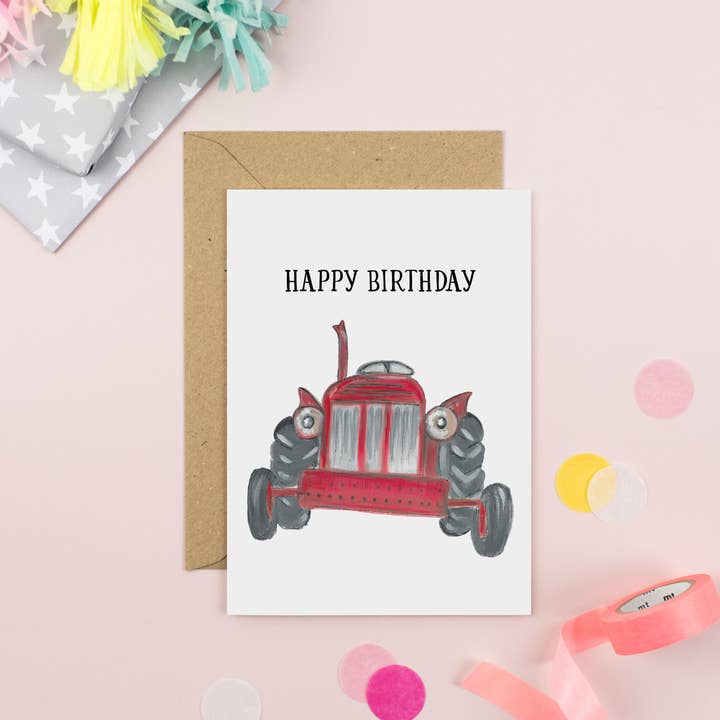 Happy Birthday Tractor - Snapshot Collection for wholesale by Little Paperie