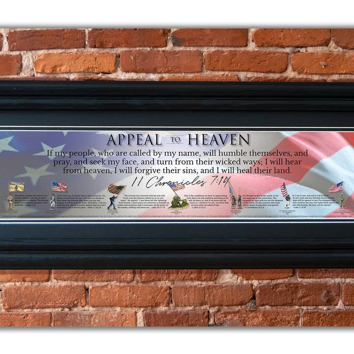 Appeal To Heaven - Framed 2” Black 6"x 24” for wholesale by History America