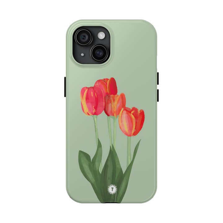 Custodia per telefono Sage Tulips Painting per la vendita all'ingrosso da parte di Thursday’s Child Creative Studio