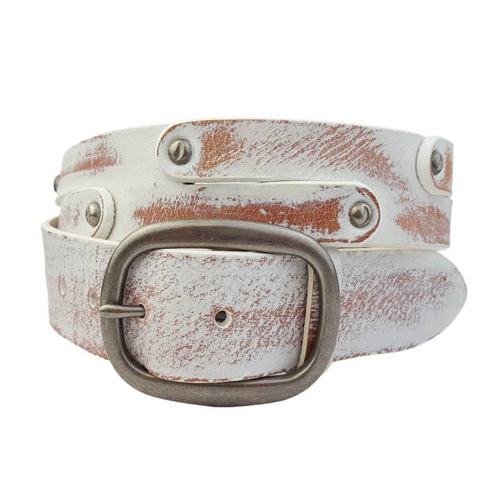 Axesoria West - Wholesale Belt - Women's - Vintage Distressed Studded Leather Jean belt1