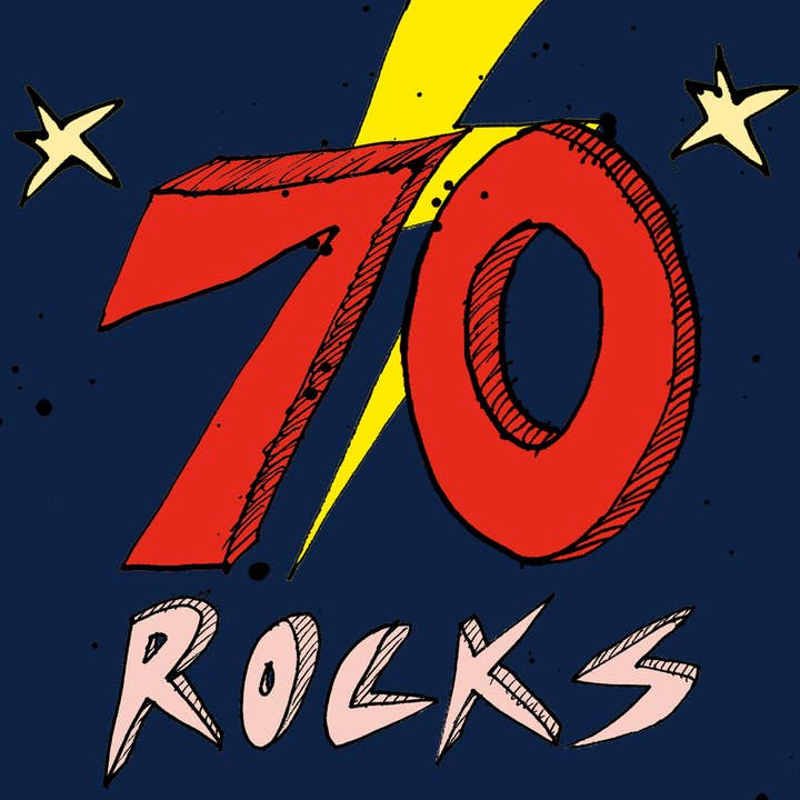 '70 Rocks!' 70th Birthday Card , FP705 for wholesale by Poet and Painter