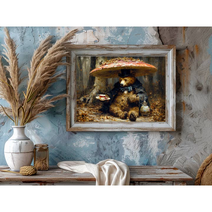 Salty Alyce - Wholesale Art Print - Bear Forest Tea Party Wall Decor 73AS