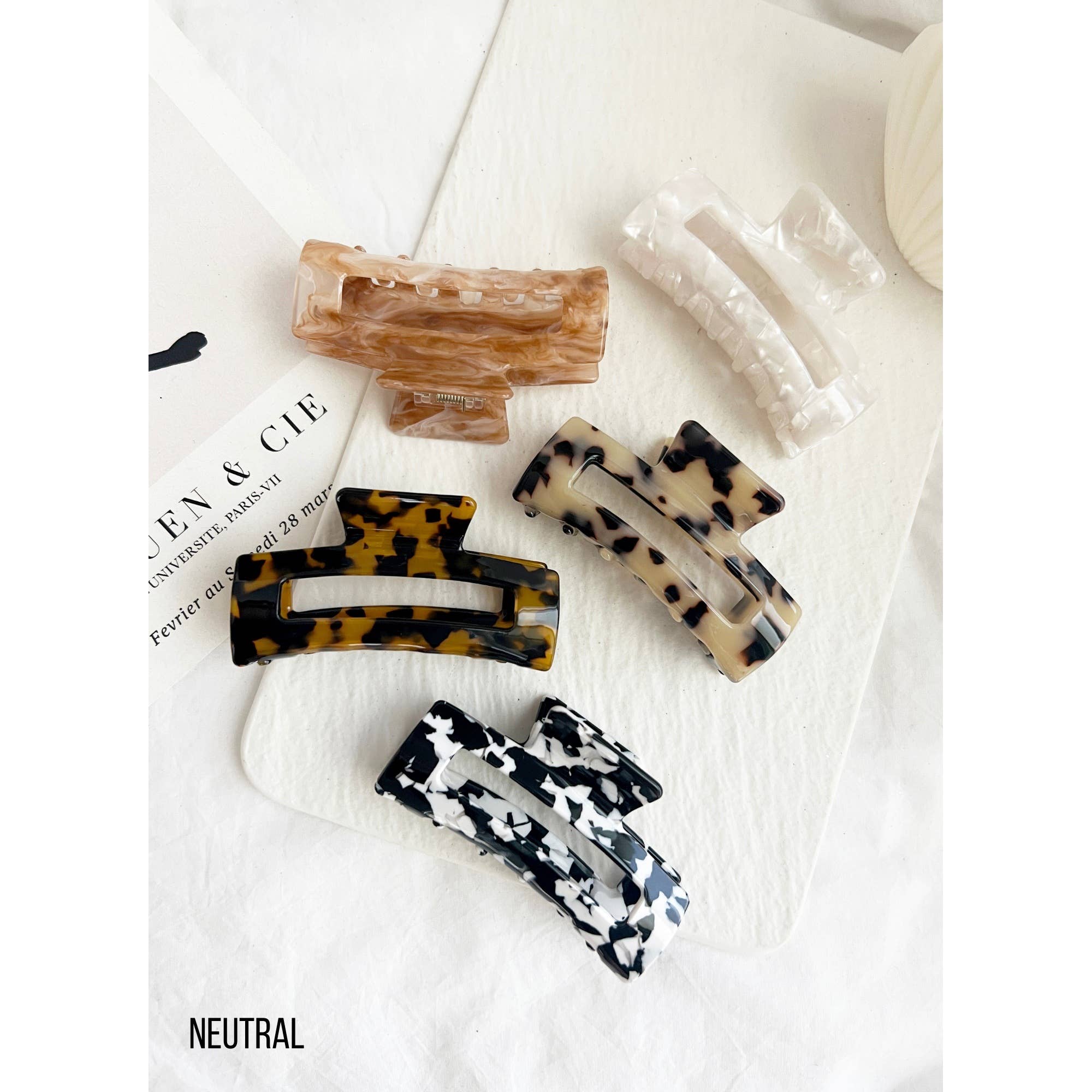 LoveLina - Vente Pince à cheveux – femme - Pinces à cheveux en acétate de taille normale - Allie Assorted11