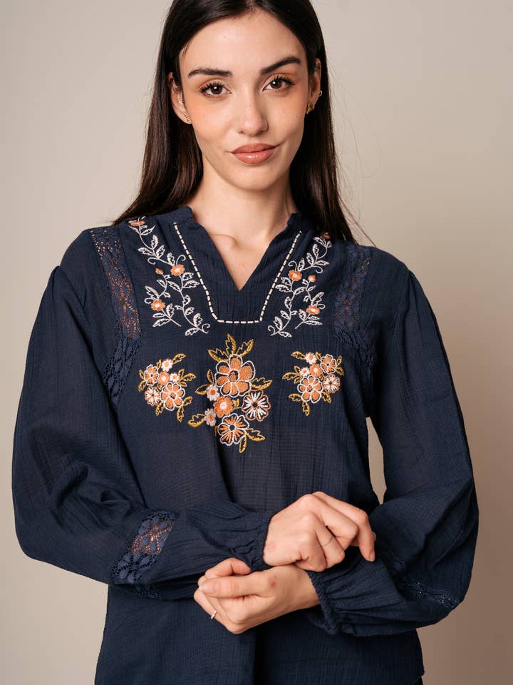 Kapda Casa - Wholesale Blouse - Women's - Blusa Marine II1