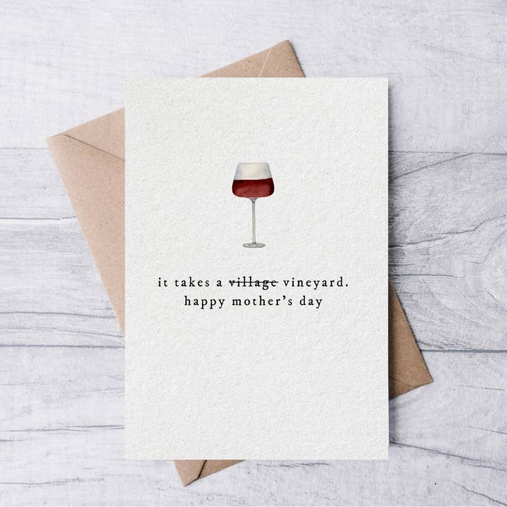 la nouille studio - Wholesale Mother's Day Card - it takes a vineyard funny mother's day card