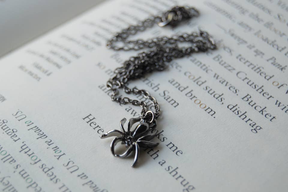 Enchanted Leaves - Wholesale Pendant/Charm Necklace - 18" Spooky Spider Necklace3