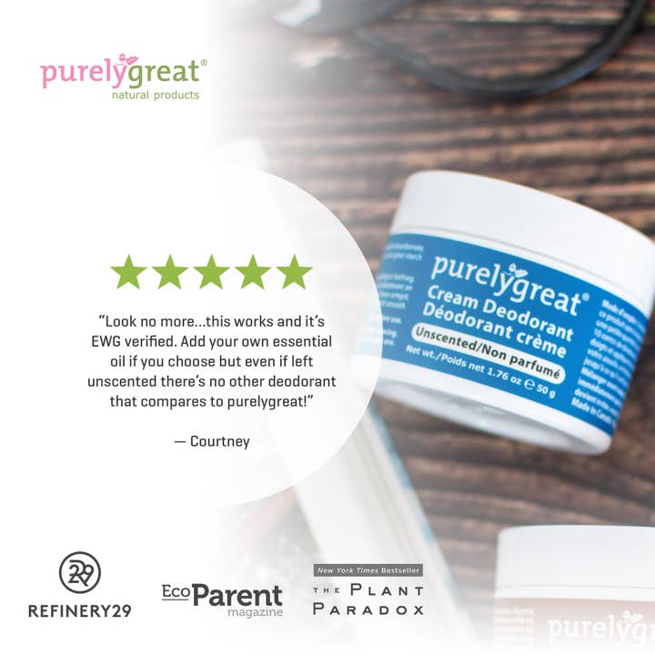 Purelygreat Natural Deodorants - Wholesale Deodorant - Unisex - Purelygreat Cream Deodorant - Unscented7