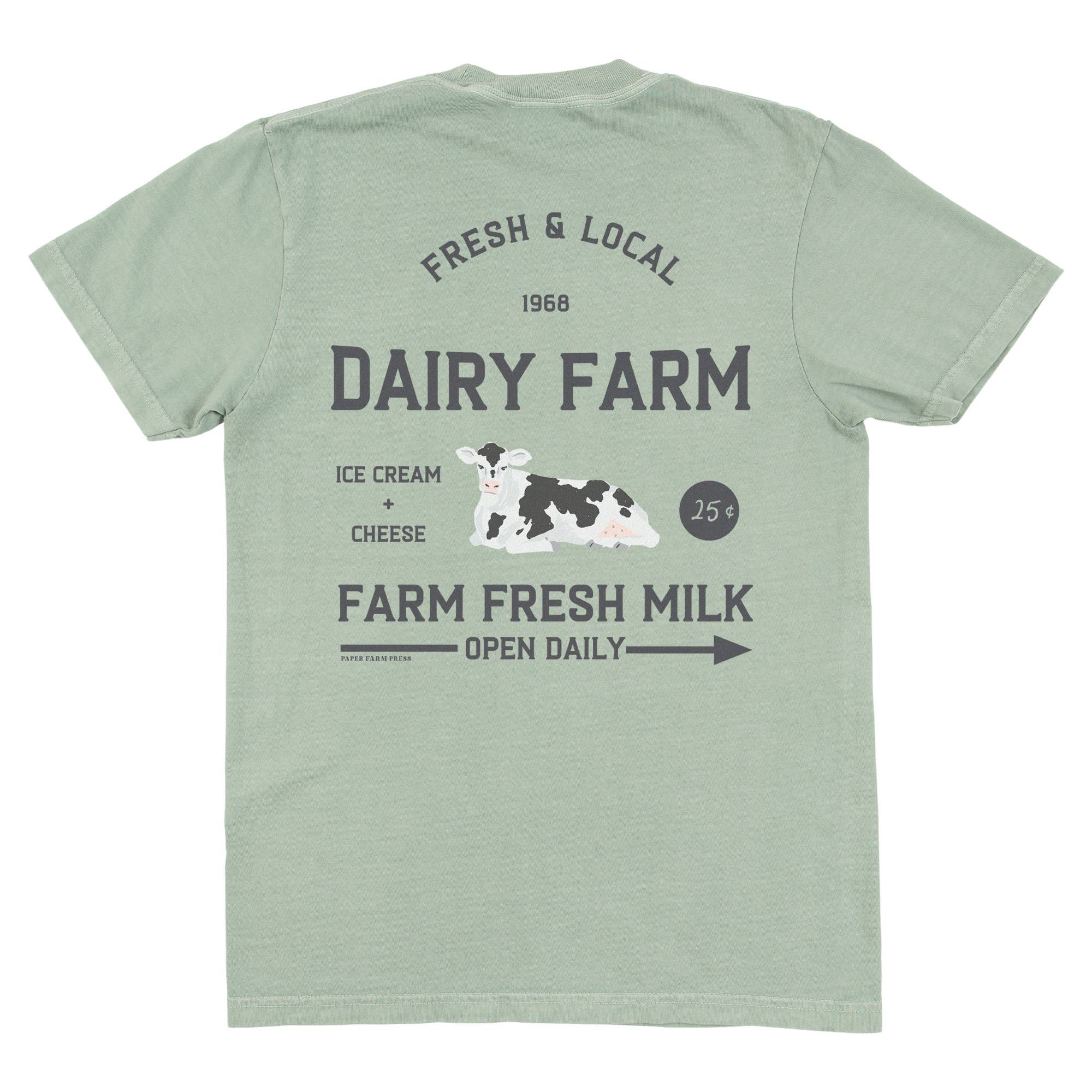 Paper Farm Press - Vente T-shirt à imprimés – femme - T-shirt du marché des producteurs laitiers - Baie3