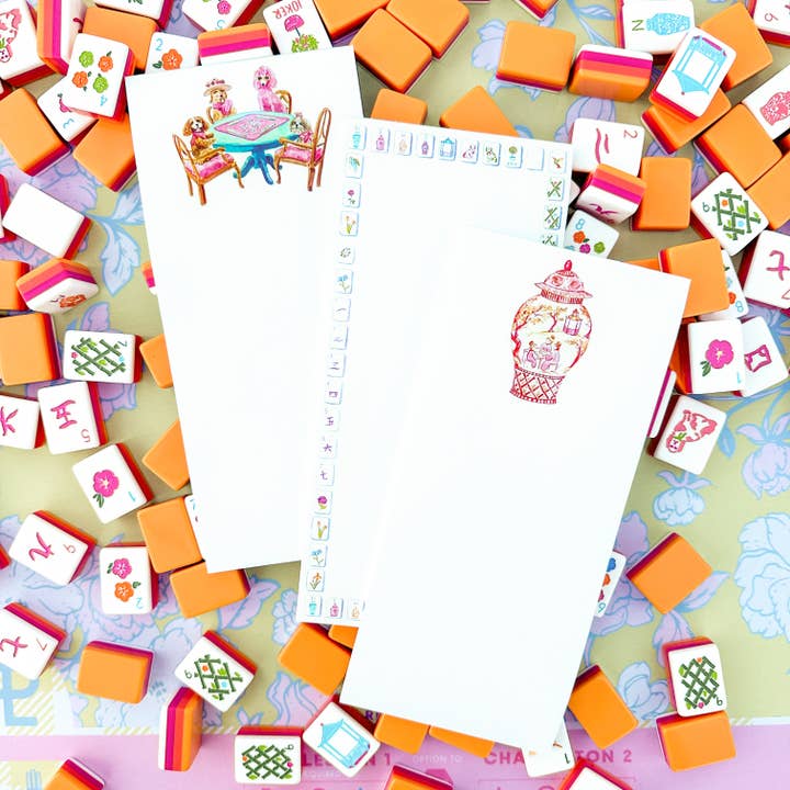 Taylor Paladino - Wholesale Notepad - Sunset Mahjong Tiles Border Listpad2