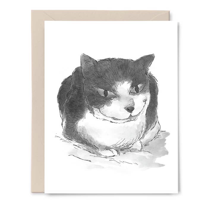 Cartão de saudação "Sorriso de Gato" A2 - série Tom Shannon por atacado de Apricity Press