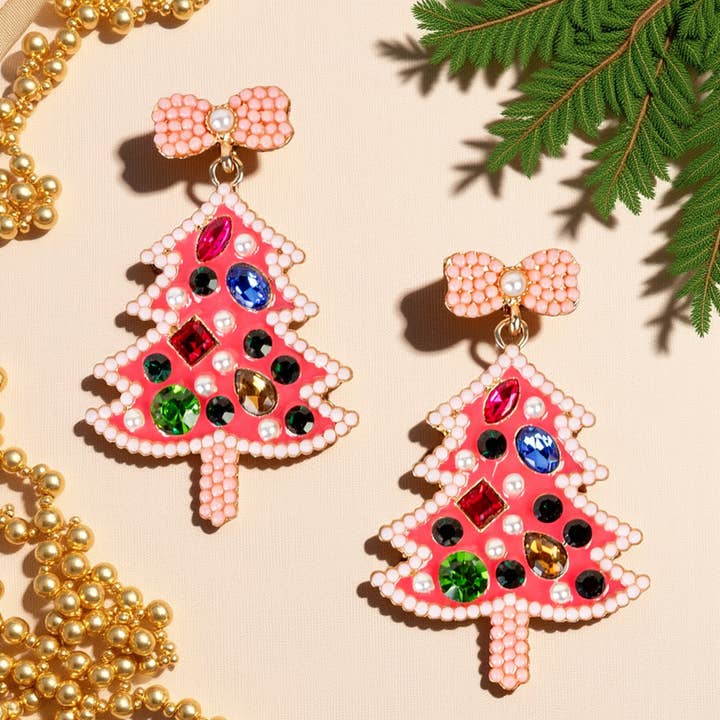 Christmas Tree Earrings for wholesale by Your Fashion Wholesale