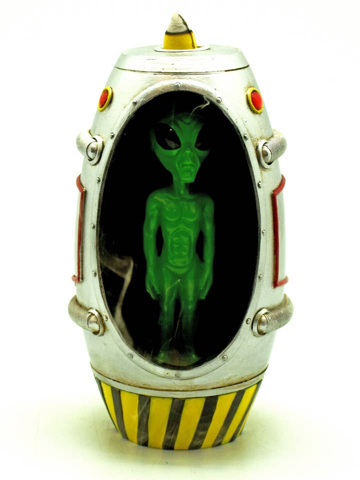 Alien In Space Ship Back Flow Incense Burner for wholesale by Fantasy Gifts