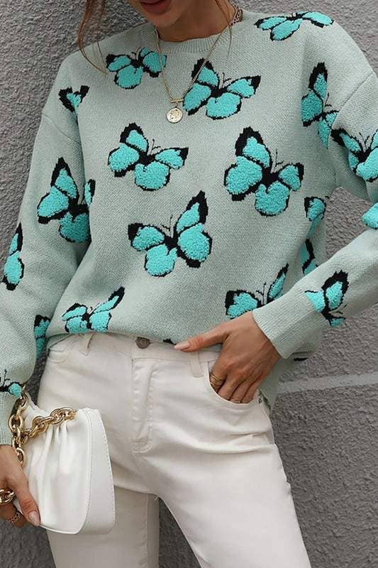 Flarix - Wholesale Knit Sweater - Women's - butterfly knit sweater2