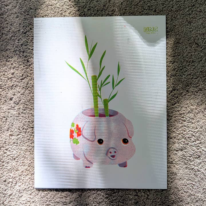 NMC Design Studio - Wholesale Art Print - Lucky Bamboo Risograph Print2