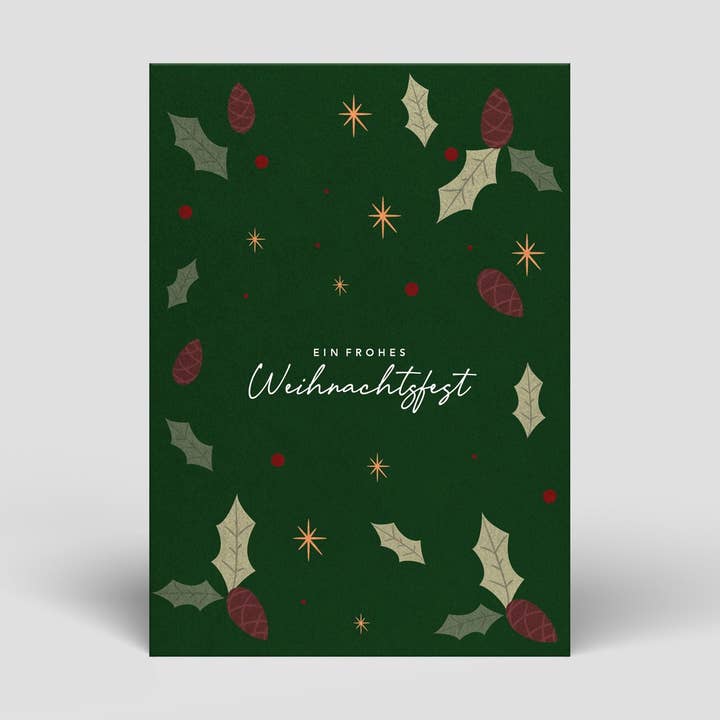 Carte postale - Noël - Petits cornets - N° 64 pour la vente par Naturbedacht