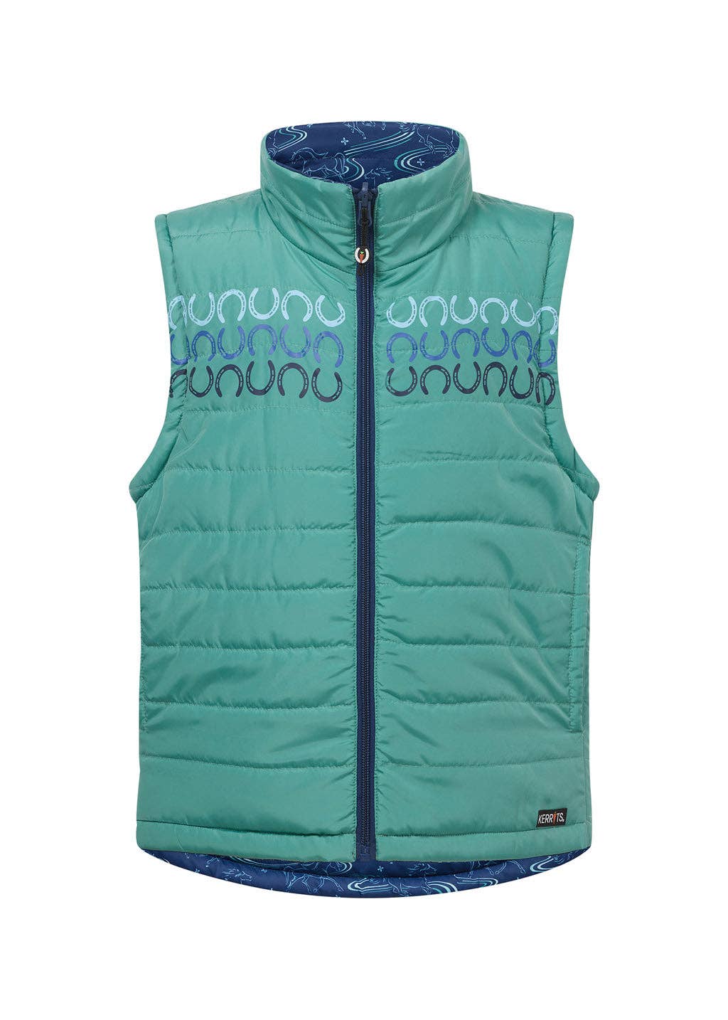 Kerrits - Vendita all'ingrosso Gilè imbottito - Bambini - Gilet da Equitazione Trapuntato Reversibile per Bambini Ride the Wind1