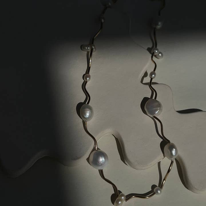 Marida Jewelry - Wholesale Beaded/Pearl Necklace - Current Necklace- Pearl12