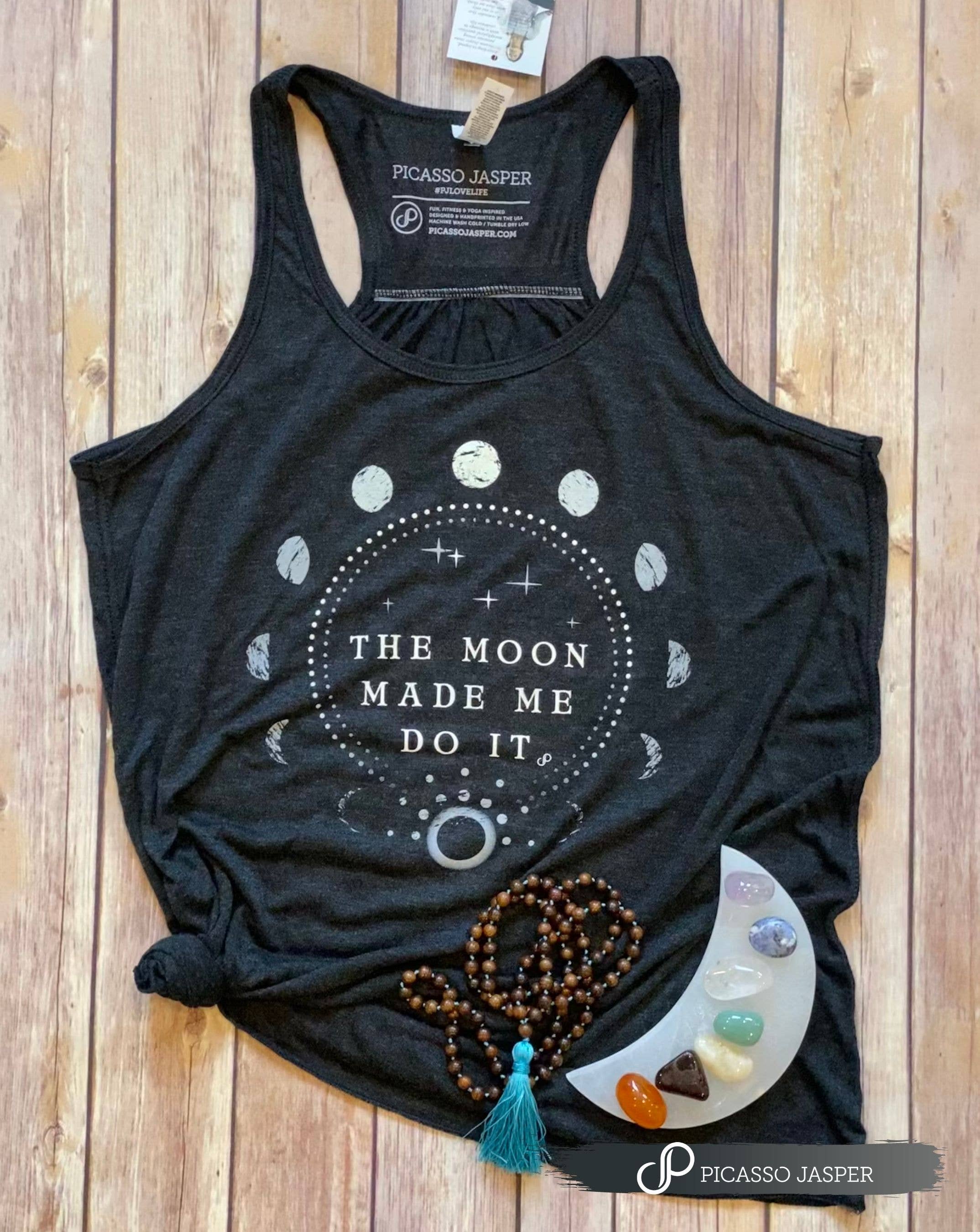 Picasso Jasper - Wholesale Tank top – Women′s - The Moon Made Me Do It, Vintage Gray, Flowy Tank