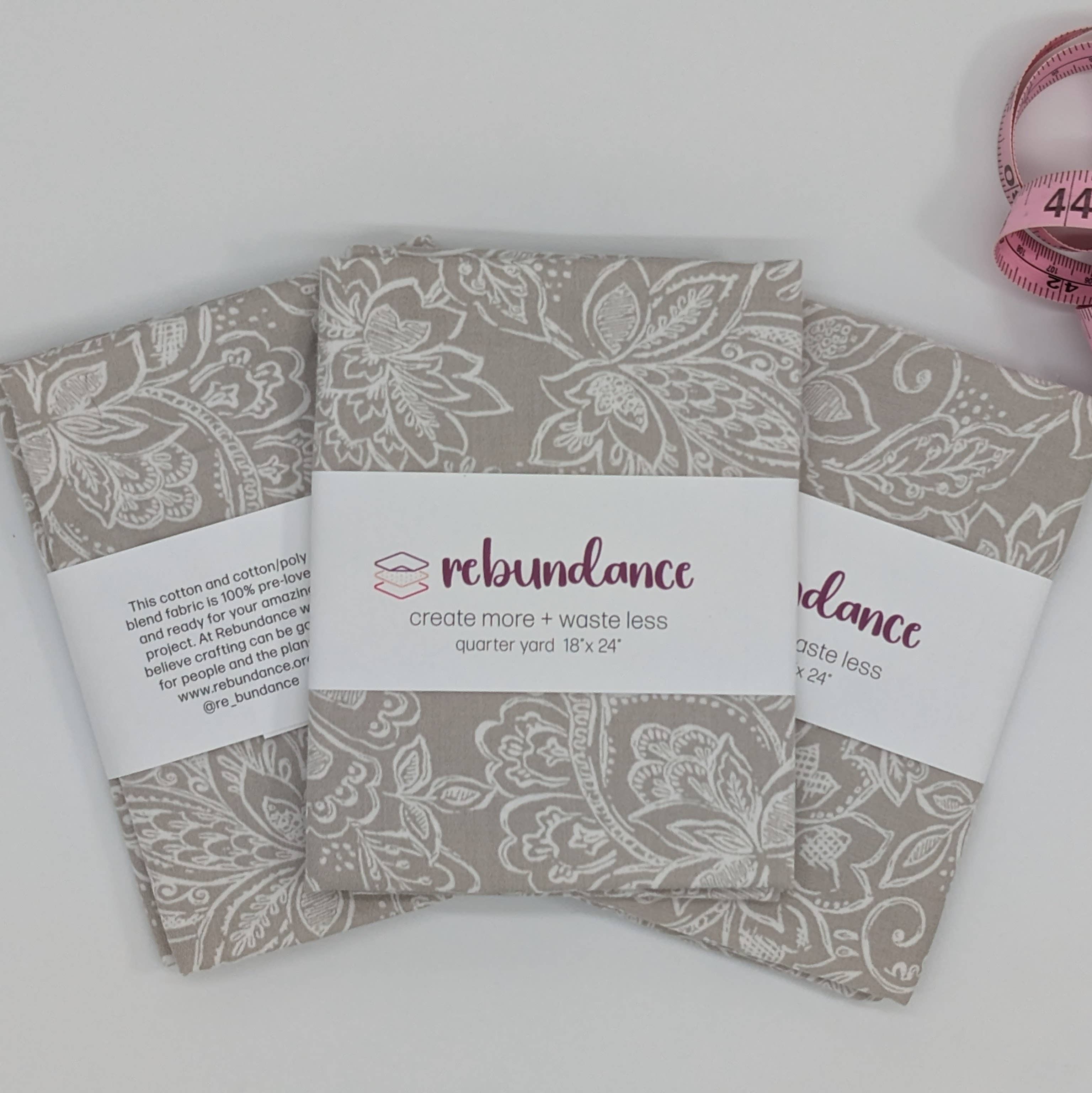 Rebundance LLC - Wholesale Fabric - Quarter Yard Fabric - Winter Prints - Upcycled - Case of 122