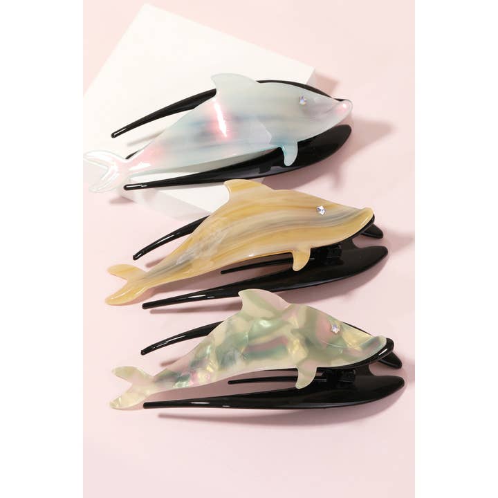 Dolphin Jaw Hair Clip Set for wholesale by Anarchy Street