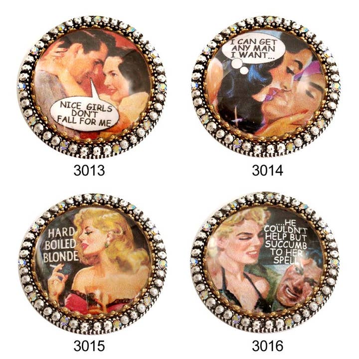 Sweet Romance Jewelry - Wholesale Cocktail/Statement Ring - Vintage Vixens Comic Rings4