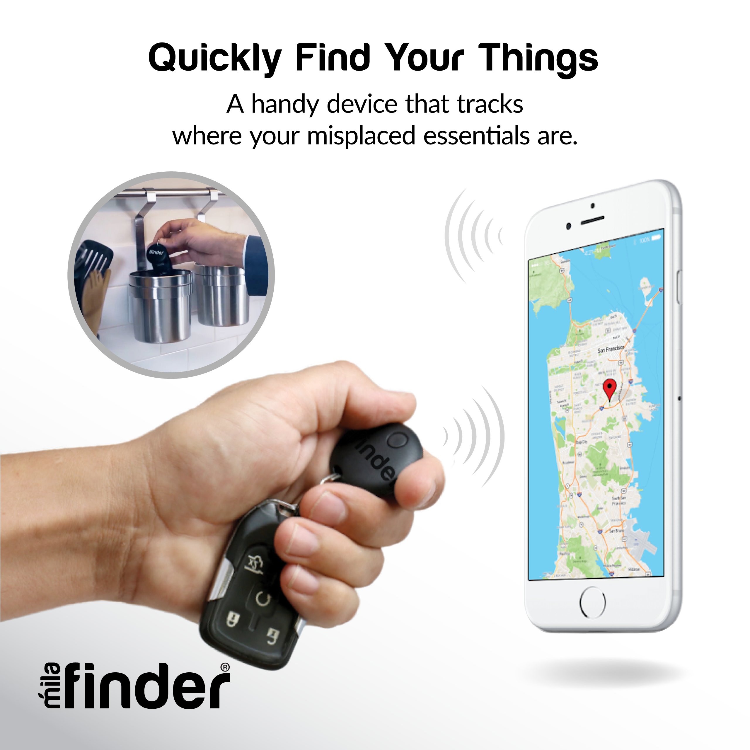 Mila Wholesale - Vente Présentoir – accessoires - Pack de localisateurs Bluetooth® Mila Finder avec présentoir offert6