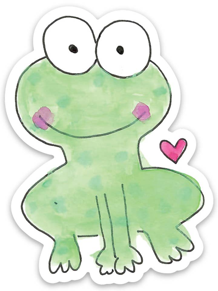 Autocollant en vinyle - Grenouille pour la vente par Laura Kelly Stickers