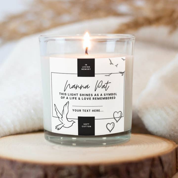 MKTrendsCo - Wholesale Jar/Filled Candle - Personalised Memorial Candle