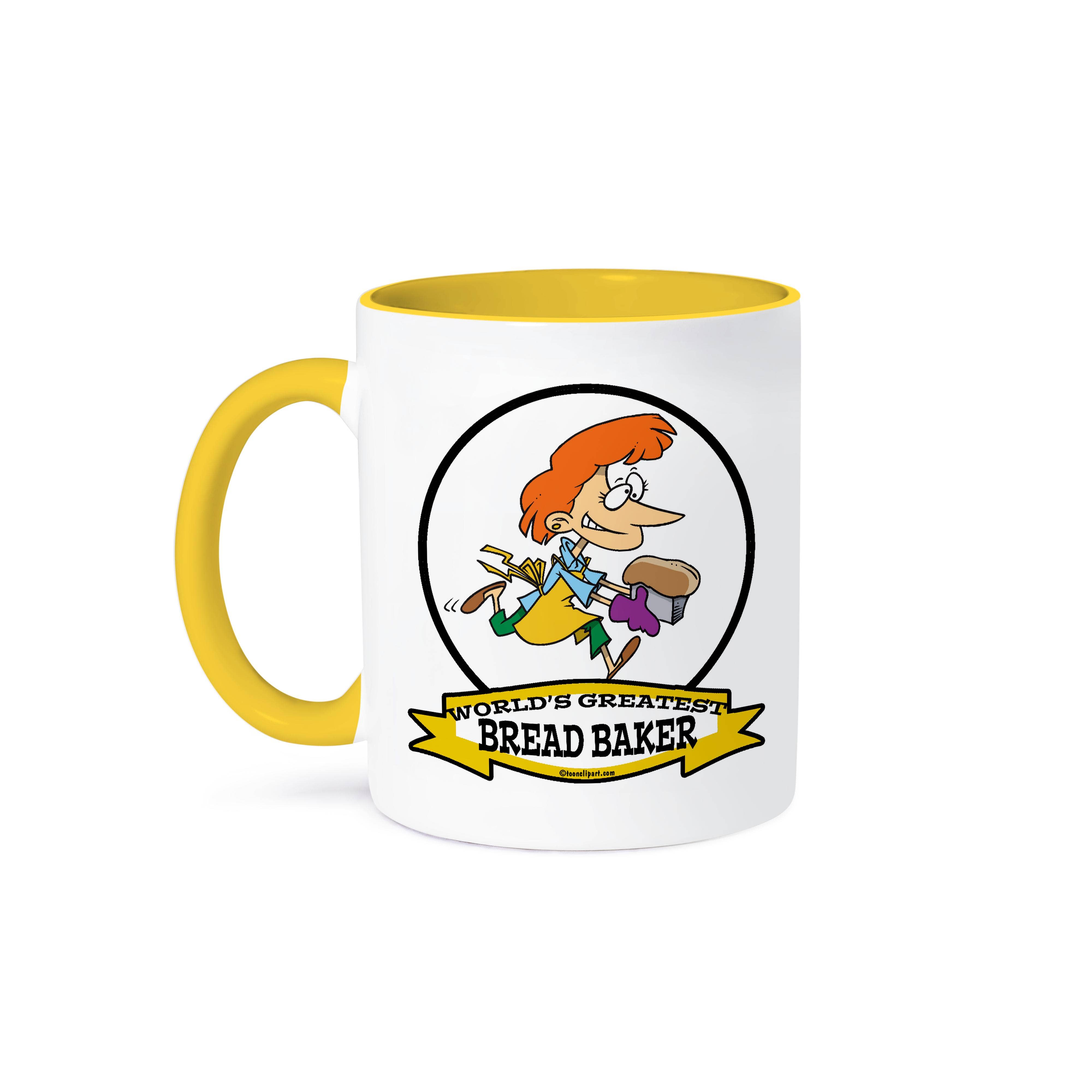 3dRose - Wholesale Coffee Mug - 3dRose, Funny Worlds Greatest Bread Baker Female Cartoon, Mug0