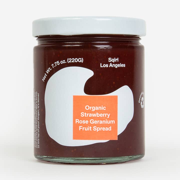 Certified Organic Strawberry & Rose Geranium Fruit Spread for wholesale by Sqirl